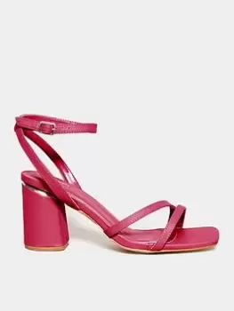 Yours Extra Wide Fit Asymmetric Sandal Hot Pink, Size E, Women