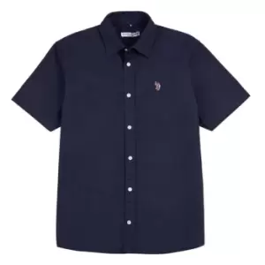 US Polo Assn US Polo Oxford Short Sleeve Shirt Mens - Blue