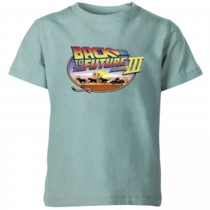 Back To The Future Logo Kids T-Shirt - Mint Acid Wash - 7-8 Years - Mint Acid Wash