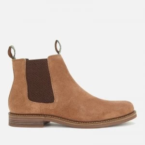 Barbour Mens Farsley Suede Chelsea Boots - Sand - UK 10