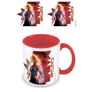 Captain Marvel - Earths Defender (Red Coloured Inner) Mug