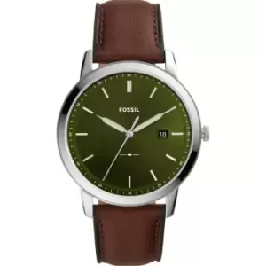 Fossil The Minimalist Solar-Powered Dark Brown Eco Leather Watch