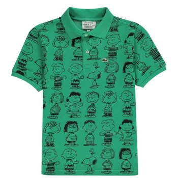 Lacoste X Peanuts All Over Print Polo Junior - Green XWC