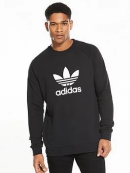 Adidas Originals Trefoil Crew Neck Sweat - Black