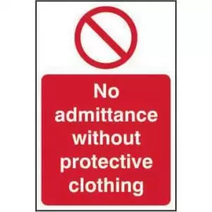 Prohibition Rigid PVC Sign 200 x 300mm - No Admittance Without