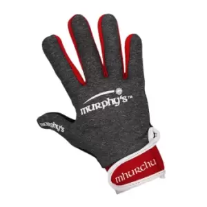 Murphys Unisex Adult Contrast Gaelic Gloves (XL) (Grey/Red/White)