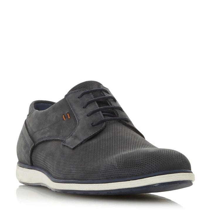 Dune Blue 'Bamfield' Perforated Derby Shoes - 7