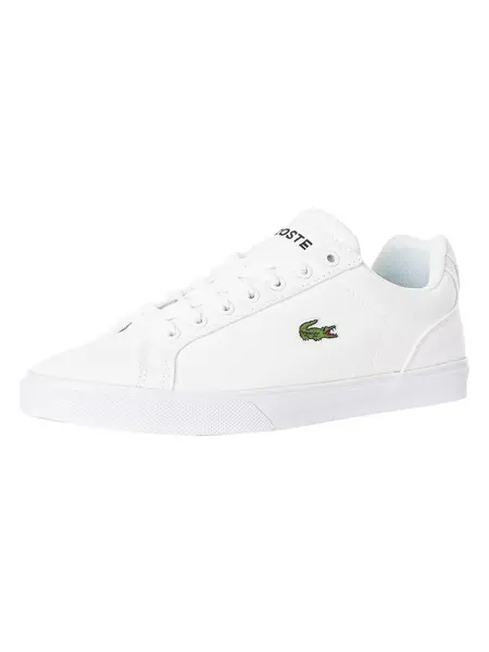 Lacoste Lerond Pro BL 123 1 CMA Canvas Trainers White/White 6 UK