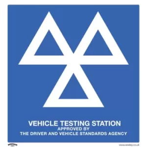 Safety Sign - MOT Testing Station - Aluminium Composite