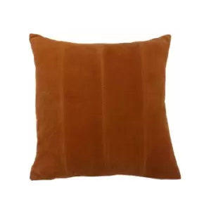 Furn Jagger Corduroy 100% Cotton Cushion Cover, Rust, 45 x 45 Cm