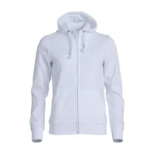 Clique Womens/Ladies Plain Full Zip Hoodie (XS) (White)