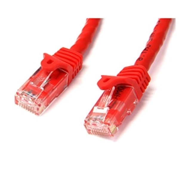 StarTech Red Gigabit Snagless RJ45 UTP Cat6 Patch Cable Patch Cord 2m