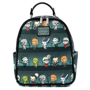 Loungefly Universal Monsters Chibi Aop Mini Backpack