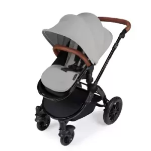 Ickle Bubba Stomp V3 i-Size Travel System with Isofix Base - Black on Silver with Black Handles