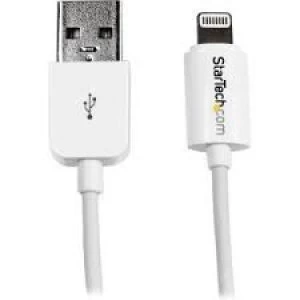 StarTech 1m3 feet White Apple 8 pin Slim Lightning Connector to USB Cable for iPhone iPod iPad