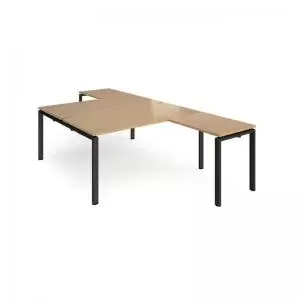 Adapt back to back desks 1600mm x 1600mm with 800mm return desks -