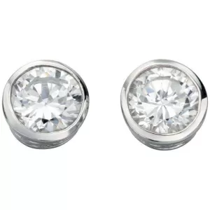 Beginnings Cubic Zirconia Round Stud Earrings JEWEL E4598C