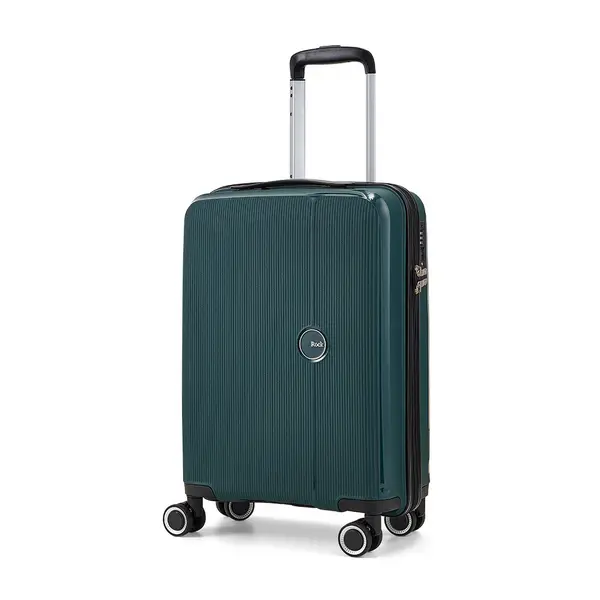 Rock Luggage Hudson VXP4U 8 Wheel Hardshell Small Green Cabin Suitcase