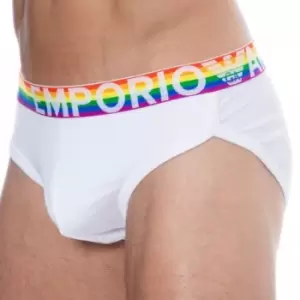 Emporio Armani Rainbow Cotton Briefs - White XL