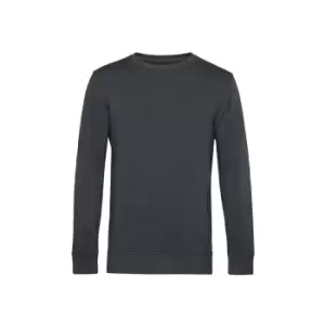 B&C Mens Organic Crew Neck Sweat (3XL) (Asphalt)