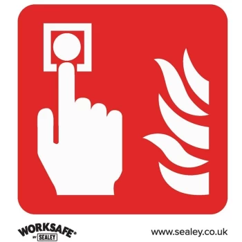 Sealey SS31V1 Safe Conditions Safety Sign - Fire Alarm Symbol - Self-Adhesive Vinyl