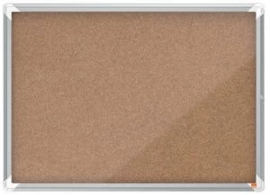 Nobo Premium Plus Cork Lockable Notice Board 8xA4