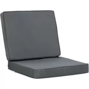 Outdoor Seat and Back Cushion Set Replacement Cushions, Dark Grey - Dark Grey - Outsunny