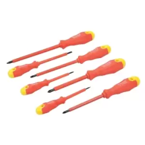 Silverline Insulated Soft-Grip Screwdriver Set 7pce - 7pce