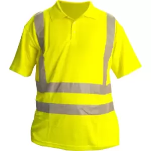 Hi Vis Polo Shirt in Yellow, Size XL