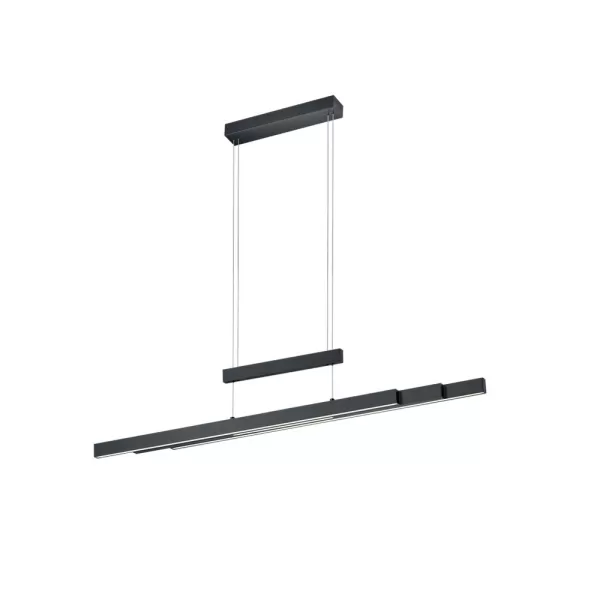 Trajan Modern Bar Pendant Ceiling Light Black Matt 2700K-5000K