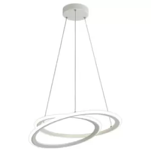 Ceiling Pendant, 1 x 40W LED, 4000K, 2996lm, 3 Step Dimming, Matt White - Luminosa Lighting