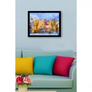 SC0734 Multicolor Decorative Framed MDF Painting