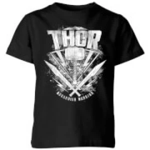 Marvel Thor Ragnarok Thor Hammer Logo Kids T-Shirt - Black - 11-12 Years