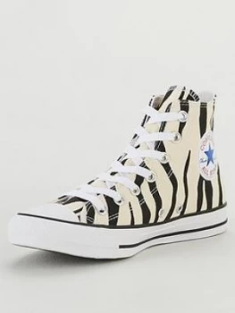 Converse Chuck Taylor All Star Canvas Printed Hi Top - Animal Print , Animal Print, Size 3, Women