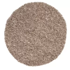 Think Rugs Vista Round Rug Plain 3547 Beige 133X133cm