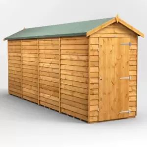 16X4 Power Overlap Apex Windowless Shed