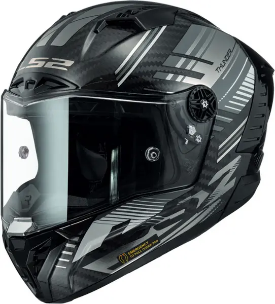 LS2 FF805 Thunder C Volt Gl.Black Grey 06 Full Face Helmet Size S