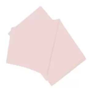 Belledorm Brushed Cotton Flat Sheet (Single) (Powder Pink)