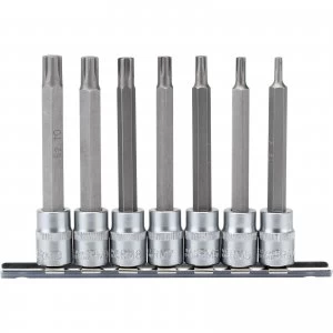 Draper 7 Piece 3/8" Drive Ribe Socket Bit Set 3/8" 100mm