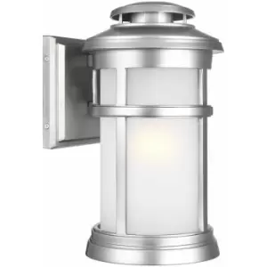 Outdoor IP44 1 Bulb Wall Light Lantern Painted Brushed Steel LED E27 60W d00861