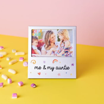 5" x 3.5" Cheerful Aluminium Photo Frame - Me & My Auntie