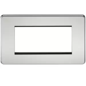 KnightsBridge Screwless 4G Modular Faceplate - Polished Chrome