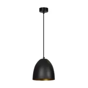 Emibig Haris Black/Gold Dome Pendant Ceiling Light 1x E27