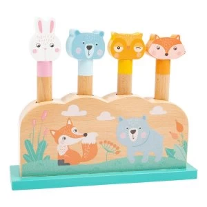 LEGLER Small Foot Childrens Forest Animal Pastel Colours Plug-in Shape Fitting Game