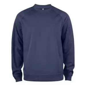 Clique Unisex Adult Basic Round Neck Active Sweatshirt (L) (Dark Navy)