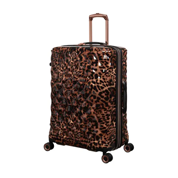 IT Luggage Indulging Leopard Brown Hard Shell Suitcase