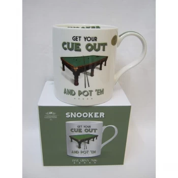 Snooker Fine China Mug By Lesser & Pavey