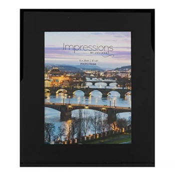 6" x 8" - Impressions Plain Black Glass Photo Frame