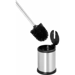 Aero Freestanding Stainless Steel Toilet Brush & Holder, Satin Finish - Satin