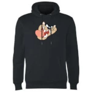 Looney Tunes Tasmanian Devil Face Hoodie - Black - XXL